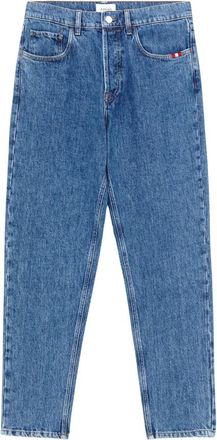 Amish Marmeren Steenwas Rechte Pijp Jeans - Heren - Slim Fit Jeans - Blauw - W34 - Katoen - Jeans