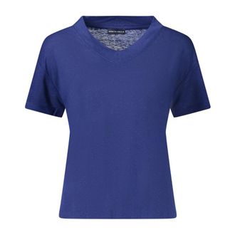 North Sails Short-sleeved V-neck T-shirt - female - North Sails - T-Shirts - Blue - XS - Tops