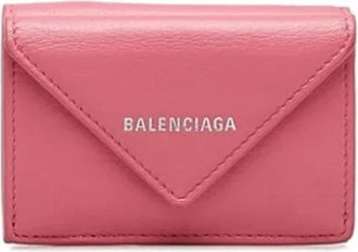 Balenciaga Pre-owned Wallets, female, Pink, Size: ONE SIZE Pre-owned Vintage Leather Wallet