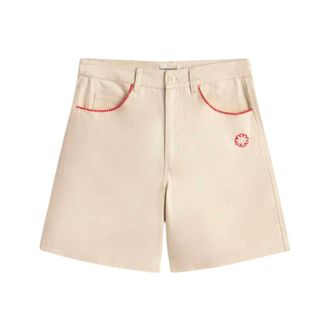 Thinking Mu Short Shorts - Dames - Denim shorts - Beige - M - Korte Broeken