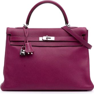 Hermès Borsa a tracolla Kelly II Retourne 35 in pelle Togo 2011 - Viola
