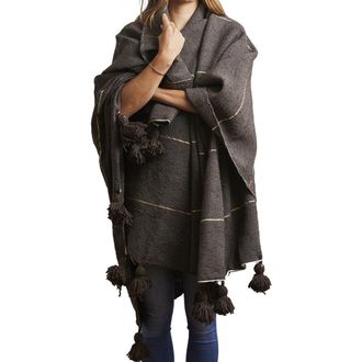 Verve Culture Moroccan Cotton Blanket in Brown at Nordstrom