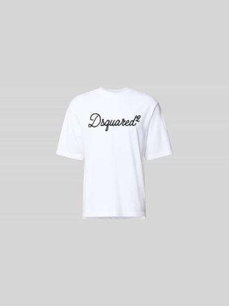 Dsquared2 Loose Fit T-Shirt aus reiner Baumwolle in Weiss, Gr&ouml;&szlig;e XL