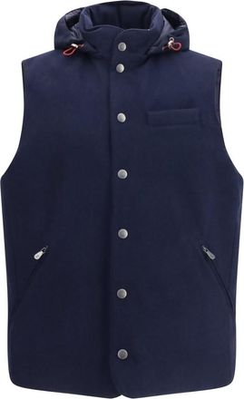 Brunello Cucinelli Navy Blue Sleeveless Jacket