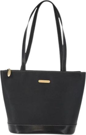 Burberry Pre-owned Vintage tote bag - Dames - Vintage Schoudertas - Zwart - ONE Size - Leer - Vintage