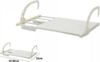 Trade Shop Tendedero Balc&oacute;n Tendedero Ajustable Alf&eacute;izar 50-80cm 70517