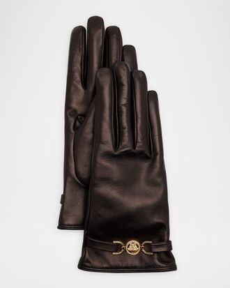 Versace Medusa 95 Leather Gloves