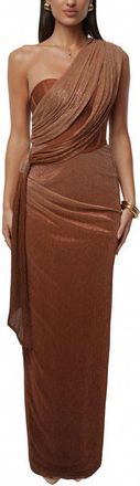 JLUXLABEL Celestina Draped Maxi Dress in Gold at Nordstrom, Size X-Small