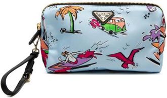 Prada Pre-owned Clutches, female, Multicolor, Size: ONE SIZE Pre-owned Printed Nylon Pouch