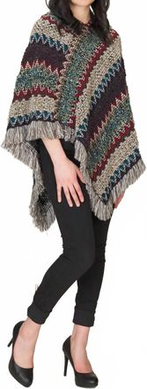 Papillon Boucle Poncho In Multi