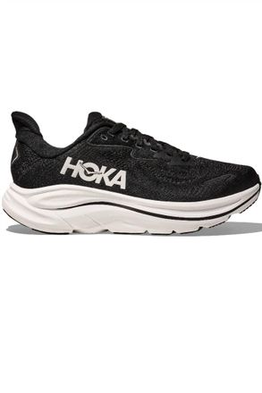 Hoka One One Mens Clifton 10 Running Shoe - Wide In Black/white