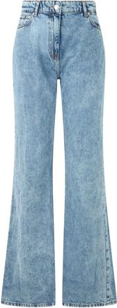 Moschino Jeans, Dames, Blauw, W29, Denim, Denim Bell Bottom Broek