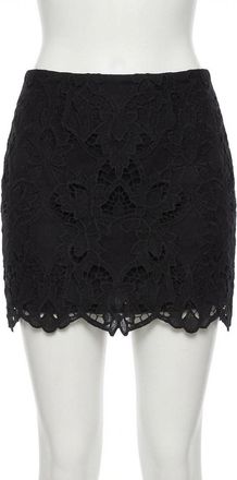 Z Supply Siren Lace Embroidered Mini Skirt In Black