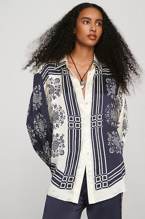 Alemais Banderra 100% Silk Buttondown Shirt