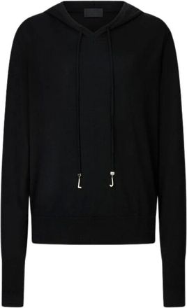 Liu Jo Hoodies & sweatvesten, Dames, Zwart, S, Wol, Hooded Sweater