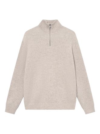 Les Deux Eduard half-zip sweater - Neutrals