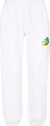 Off-white Logo Katoenen Joggingbroek met Elastische Tailleband - Heren - Sweatpants - Wit - L - Katoen - Broeken