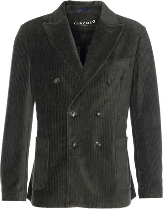 Circolo 1901 Blazer doppiopetto a coste - Verde