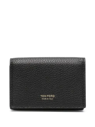 Tom Ford Leren pasjeshouder - Zwart