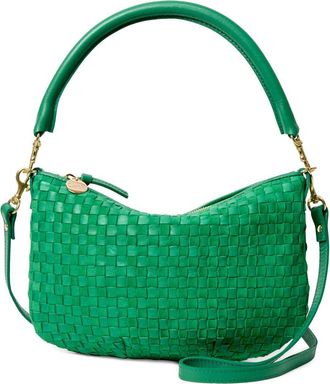 Clare Vivier Petit Moyen Woven Messenger Bag in Grass at Nordstrom