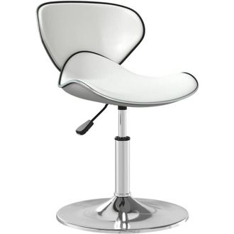 Les Tendances Bar Stool White Faux Leather vidaXL