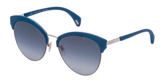 Police SPL619 SPARKLE 7 594F Womens Sunglasses Blue Size 56