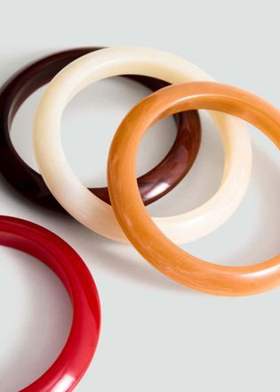 Mango Pack 4 bracciali rosso - Donna - Taglia unica - MANGO