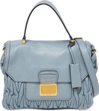 Miu Miu Borsa a tracolla matelass&eacute; - Blu