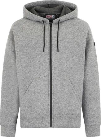 MC2 Saint Barth Heathered Grey Zip-Up Hoodie with Adjustable Drawstring