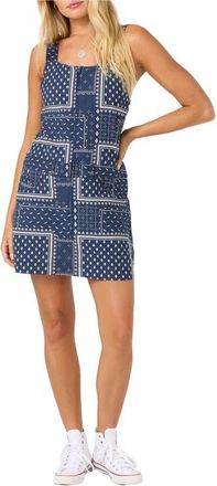 O'Neill Lorna Cotton & Linen Minidress in Navy at Nordstrom, Size Xx-Large