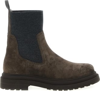 Brunello Cucinelli Brown Calfskin Ankle Womens Boots