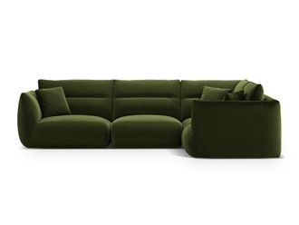 CXL by Christian Lacroix Sof&aacute; esquinero derecho 5 plazas de terciopelo verde militar