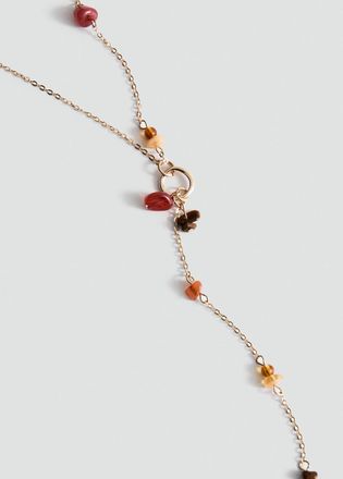 Mango Collana ciondolo perline oro - Donna - Taglia unica - MANGO