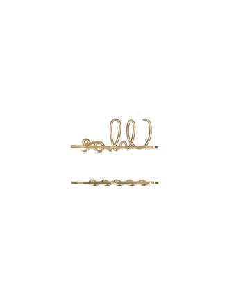 Chlo&eacute; Womens Gold Brass Hair Clips Pins Claws &