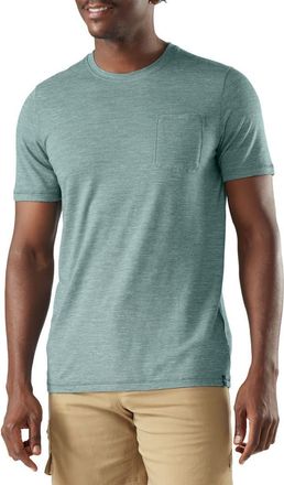 Smartwool Merino Wool Blend Pocket T-Shirt in Dusty Teal Heather at Nordstrom, Size Xx-Large