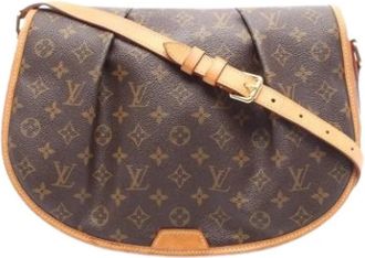 Louis Vuitton Pre-owned Vintage Monogram Shoulder Bag - Dames - Vintage Schoudertas - Bruin - ONE Size - Leer - Vintage
