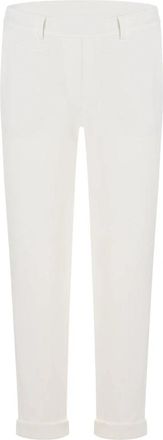 Cambio Techno Pique Omslagbroek - Dames - Slim Fit Broeken - Beige - XS - Broeken