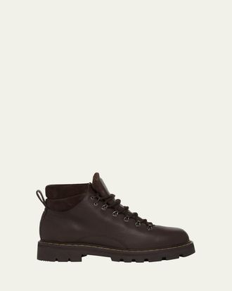 Loro Piana Mens Beinn Walk Leather Winter Lace-Up Boots