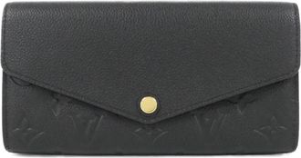 Louis Vuitton Monogram Empreinte Black Leather Long Wallet (Bi-Fold) (Pre-Owned)
