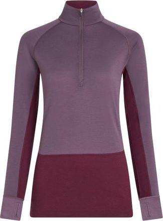 Icebreaker Merino 200 Zoneknit L/S Half Zip Merinounterw&auml;sche f&uuml;r Damen | lila