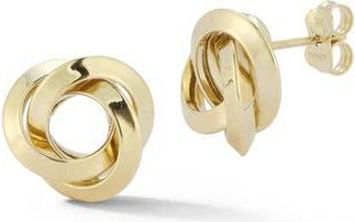 Ember Fine Jewelry 14K Love Knot Stud Earrings in Gold at Nordstrom Rack