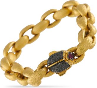 Konstantino Callas 18K Yellow Gold 0.45ct Black Diamond and Ruby Bracelet KS01-050426