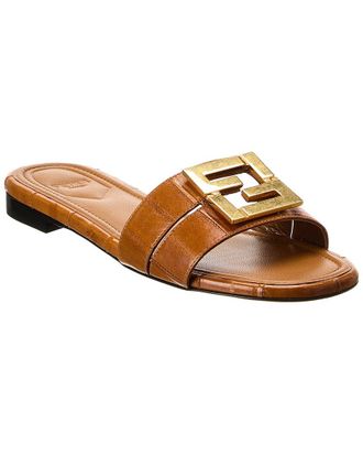 Fendi Fendi Ffold Leather Sandal