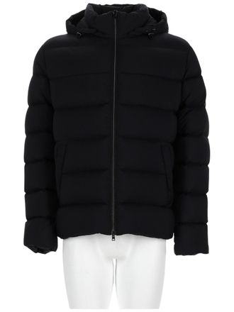 Herno Quilted Adjustable Hood Matte Polyamide Down Jacket