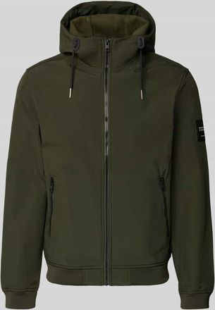 Jack & Jones Jack & Jones Softshelljacke mit Rei&szlig;verschlusstaschen in Oliv, Gr&ouml;&szlig;e XXL