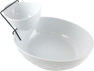 Gibson Gracious Dining 2 Tier Chip and Dip Server Set in White at Nordstrom