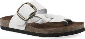 White Mountain Harleta Footbed Sandal in White/Leather at Nordstrom Rack, Size 10