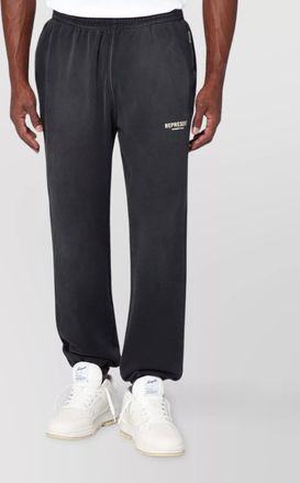Represent jogging trousers with elastic waistband