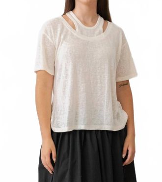 LnA Walker Tee In Ivory