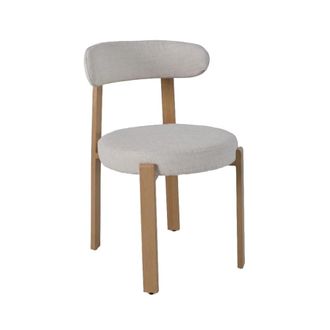Mobili Rebecca Set de 2 sillas de sal&oacute;n en poli&eacute;ster acero beige 80x51x55
